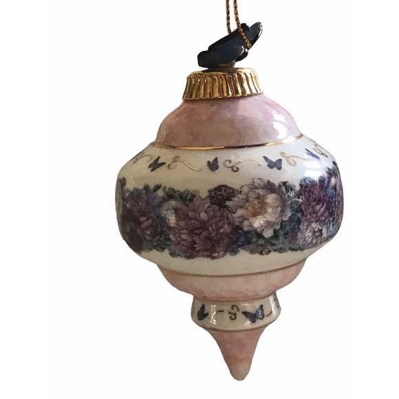 Lena Liu's Ornaments Floral Inspirations Heirloom Porcelain Set Of 2 - Picture 9 of 13